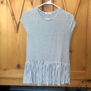 Stripe peplum top